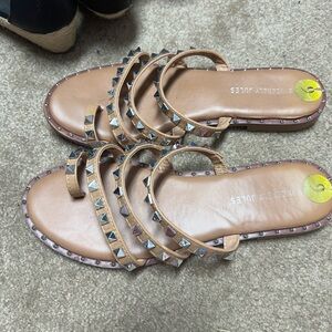 Vince Camuto Tan Studded Sandals
